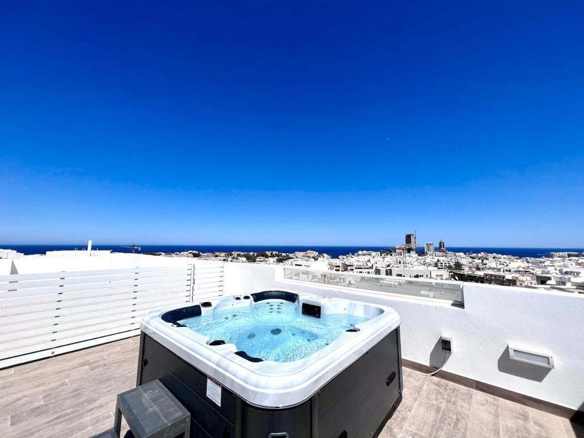 Unique Penthouse With Private Heated Jacuzzi, Close To Restaurants And Night Life Is-Swieqi المظهر الخارجي الصورة